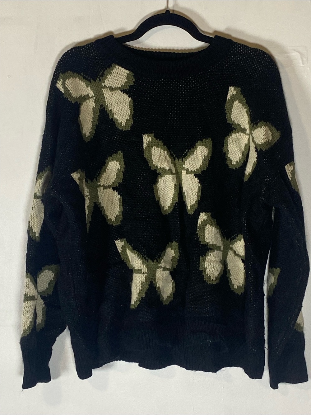 Butterfly Knit Sweater‎ Oversized Fairy Grunge Soft Goth Indie Pullover Medium